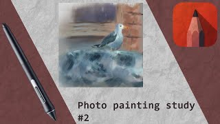 Painting a photograph study under 30 minutes #2 (no sound)