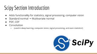 Scipy Section Intro (Deep Learning Prerequisites: The Numpy Stack in Python V2)