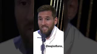 Messi's speech dubbed in English for those who missed it. #messi #trending #youtube #ballondor