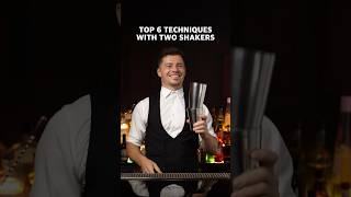 flair tricks TOP 6 TECHNIQUES WITH TWO SHAKERS 1 shaker #flairbartending #bartender #bartricks