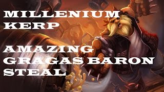 MIL Kerp Amazing Gragas Baron steal - FNC vs MIL - EU LCS Summer Split 2014