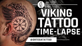 TATTOO TIME-LAPSE #062 | VIKING HEAD STYLE