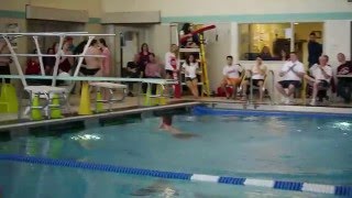 ANDREW SIEGMAN AT THE SWIMMING BEES SENIOR NIGHT