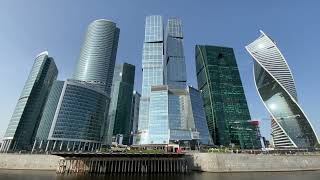 Moscow | river cruise on the Moscow river | The ship passes by Moscow City.