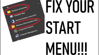 How to Fix Folders in Your Windows Start Menu