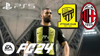 ［FC24］Jugando Amistoso Al Ittihad vs AC Milan Gameplay sin comentarios