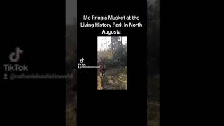 Me firing a Musket at the Living History Park In North Augusta #autismshoutitout #shorts