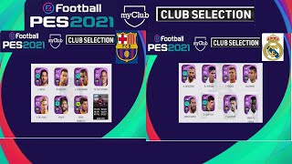 PES 2021- CLUBS SELECTION BARCELONA E REAL MADRID- PROXIMO  CLUBS SELECTION 04\04\2021