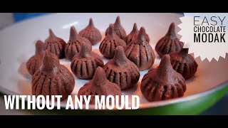 How to make Chocolate Modak without any mould| Easy Trick| बिना साँचे के चॉकलेट मोदक कैसे बनाये