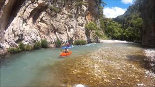 Beginners' kayak course river trip Evinos May 2015