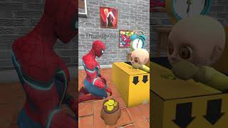 Cute Little Baby in Yellow Bank #gta5  #gtavspiderman #spiderman #marvel #ironman