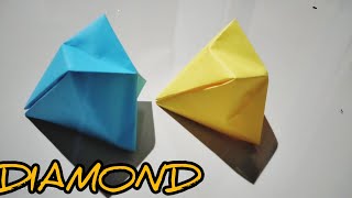 How To make a origami Paper Diamond Easy || DIY Simpel Origami Diamond Tutorial