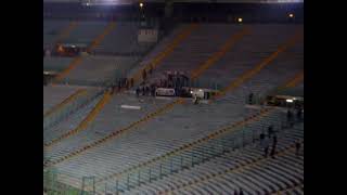 Roma - Siena 2004/2005 - coppa Italia - ultras Siena in trasferta - panoramica settore ospiti