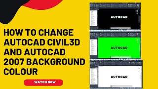 Autocad background colour - how to change civil3D background color