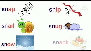 sn words / Consonant blends / Initial blends sn words  / Learn Phonics for Kids / Vowel for kids