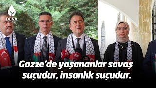 Uluslararası kamuoyuna çağrıda bulunuyorum: Gazze'de yaşananlar savaş suçudur, insanlık suçudur.