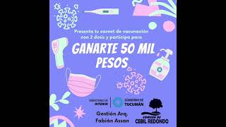 Sorteo en Cebil Redondo: la comuna rural busca promover la vacunación con un premio de $ 50.000.