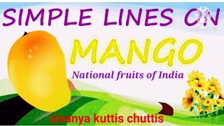 Few lines of Mango 🥭 easy english  Speach / Fruits day mango learn for kids /மாம்பழம்