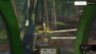 FS 15 Hardcore Forestry #7 Birch Trees Felling with Harvester