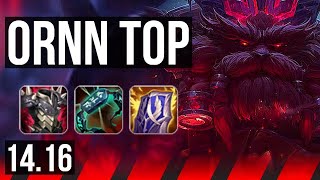 ORNN vs YONE (TOP) | 8k comeback, 900+ games, 6/4/15 | EUW Master | 14.16