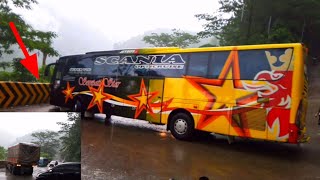 Panorama sitinjau lauik bersama bus scania