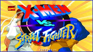 X-Men Vs Street Fighter - Sabretooth/Cyclops Arcade Longplay (EXPERT)