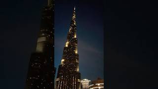 Burj khalifa view / night view with the star's / tourist destination / world tourist attraction