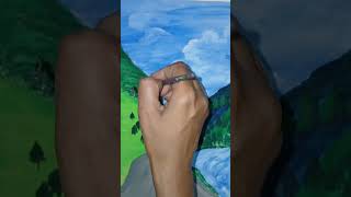 Landscape of kashmir valley #painting #brushstrokes #postercolour #artwork #easyart #song