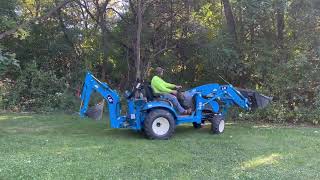 Compact tractor tree removal the easy way