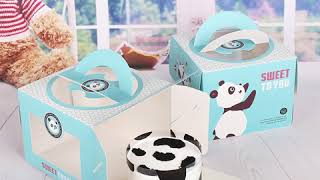 Paper package paper box folding Creative packaging box Cake box