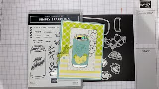 Stampin’ Up! Simply Sparkling Birthday Card Tutorial #diy #cardmaking #designerseriespaper #birthday