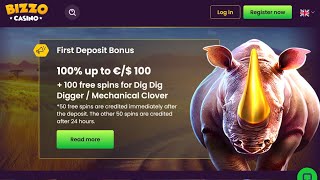 🚀BIZZO - New Casino for Money🎁100 Free Spins Sign-Up Bonus, VIP Program, Premium Live Casino Games