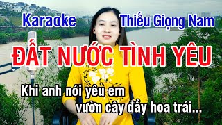 Đất Nước Tình Yêu ✔ Karaoke Thiếu Giọng Nam ► Song Ca Với Ngọc Lan ❖ Thiết TV