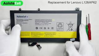 Replacement battery for Lenovo L12M4P62 7.4V 52Wh 4 cells