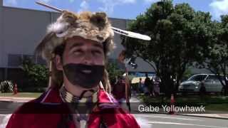 Jim and Gabe Yellowhawk perform at the Festival of the Elements in Porirua