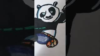 Drawing Kung Fu Panda 4 Po with Posca Markers! #posca #art #kungfupanda4 #jackblack #paintpens #draw