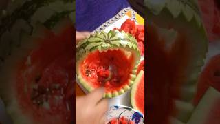 Watermelon carving easy ideas #shortsfeed #shortsvideo #carving