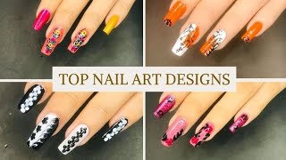 Nail art | top 4 floral nail art tutorial | stylist girl