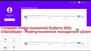 Complete Online Investment Platform With OnlineTrader - Trading Investment management system 2022