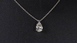 HARRY WINSTON　Pear Shaped Solitaire Diamond Neckrace / D:0.74ct/E/VVS1