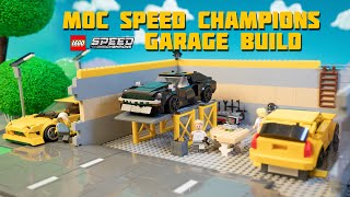 LEGO SPEED CHAMPIONS GARAGE BUILD! | MOC