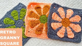 Crochet Retro Granny Square Tutorial | Step-by-Step Guide