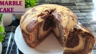 बिना ओवन के बनाए स्वादिष्ट एग लेस मार्बल केक कुकर में  | Marble Cake No egg No oven