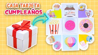 CAJA DE REGALO PARA CUMPLEAÑOS (SE CONVIERTE EN TARJETA)