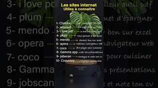 Les sites utiles à connaitre !