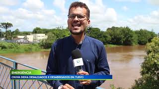 30/01/23 EMERGÊNCIA? CHUVA DEIXA DESALOJADOS E DESABRIGADOS EM TURVO