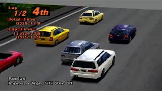 Gran Turismo 2 (60fps) - Station Wagon Cup / Subaru Impreza WRX STi Wagon Ver.VI '99