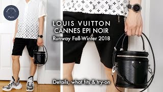 Louis Vuitton NEW Cannes Bag #LVFW18 Epi Noir: Details, what fits & try-on