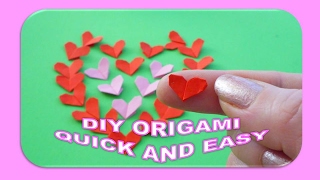 DIY ORIGAMI mini HERZ; Geschenk zum Vatertag GIFT IDEAS MINIATUR HEART QUICK EASY FATHER'S DAY