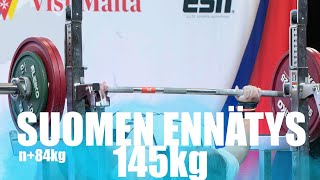 MM-HOPEA 145kg PENKKIPUNNERRUS | Johanna Laitinen +84kg